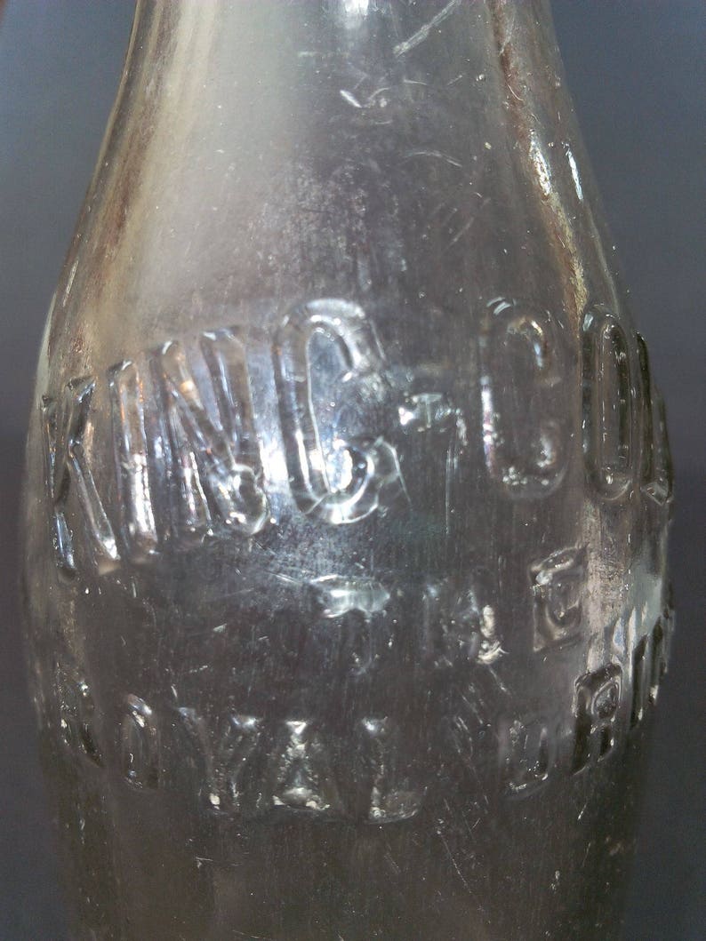 Kingcola the Royal Drink Norfolk Va. 1915 Bottle Virginia Beverage Co