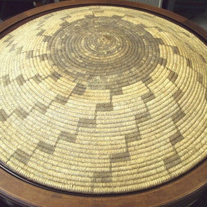 34 inch American Indian Basket Papago Tribe Arizona image 1