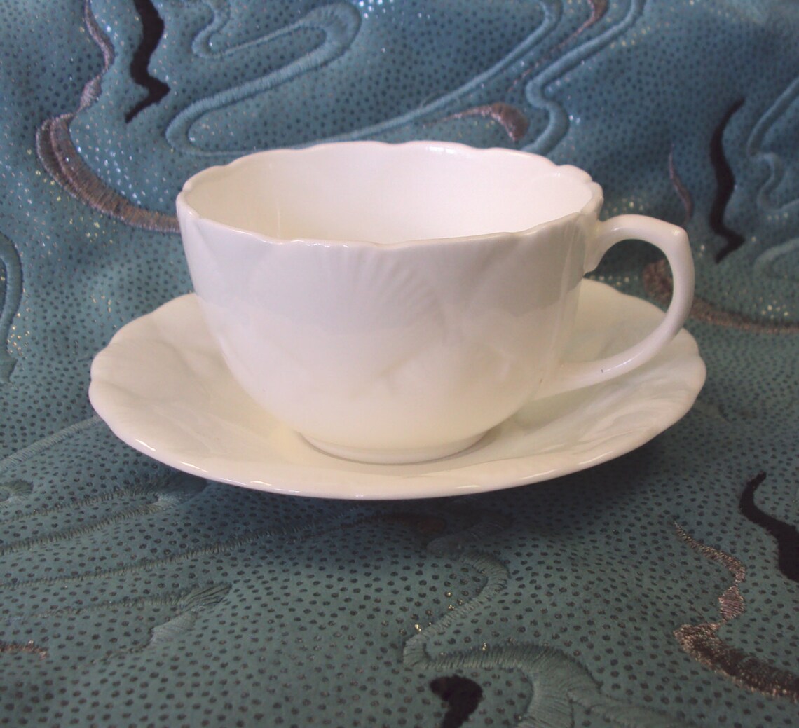 Wedgwood Oceanside Sea Shell English Cup and Saucer Etsy