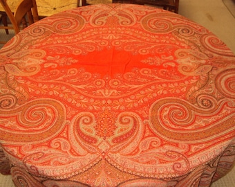 Antique Paisley Shawl, 1800's 62 by 116 inches,