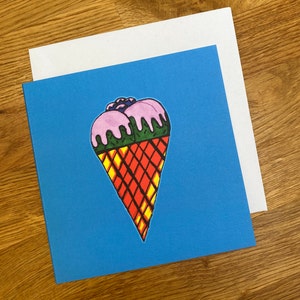 IJs wenskaart pack / Pop Art Wenskaart / blanco kaart / plastic gratis / verjaardagskaart / bedankkaart / Begroet goed binnenkort