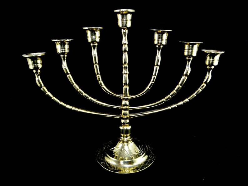 Vintage Brass Menorah Candelabra Jewish Judaica Hanukkah Candelabra Lamp Menorah Religious Home Decor Chanukkah Decor Etsy Gifts