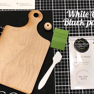 Magnolia Design Co DIY Mini Cutting Boards Kit Reusable Adhesive Silkscreen Stencil Chalk Paste DIY Craft Kit Gift Sweet Chalkin Woman image 6