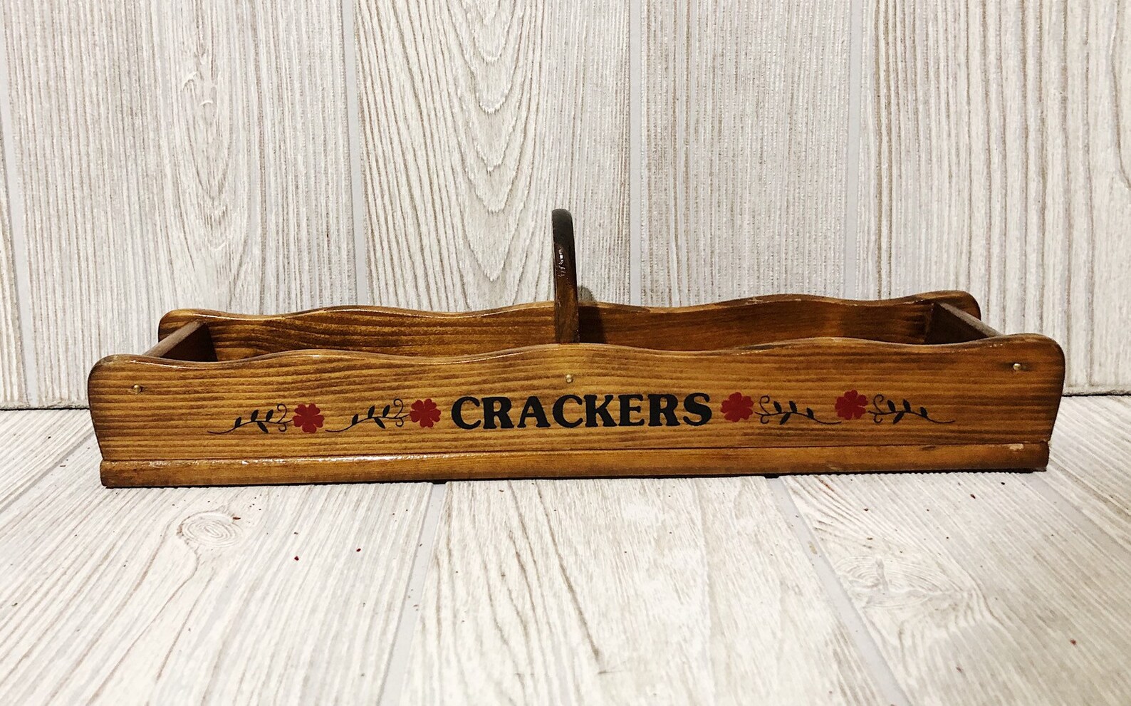 Vintage Wood Cracker Tray by GIftco in Original Box Etsy