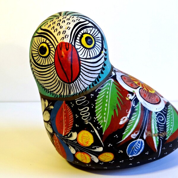 Vintage Signed Mexican Pottery Bird, Tonala Pottery, Home Decor, Mexican Folk Art Pottery, Tonala Bird