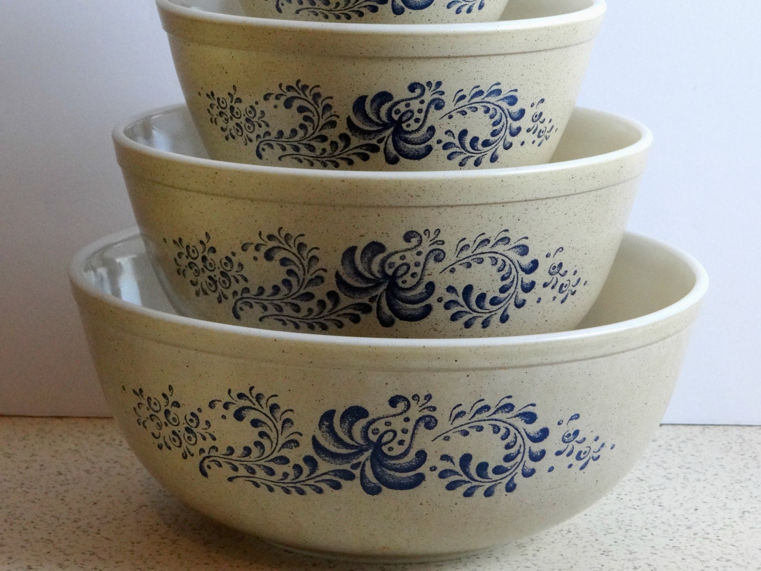 Vintage Pyrex Homestead Mixing Bowl Set of 4 from 1970s Tan Etsy