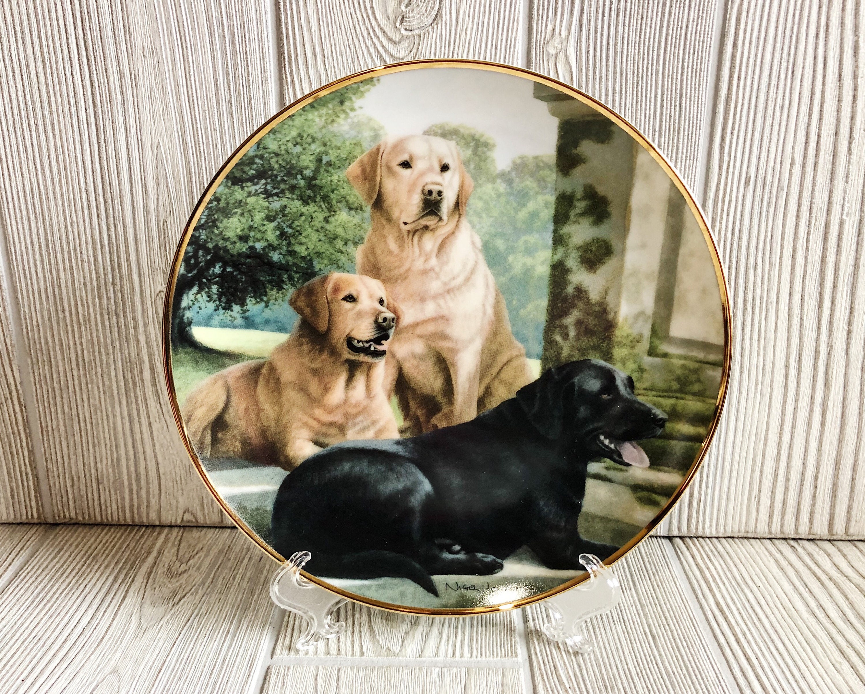 franklin mint labrador plates