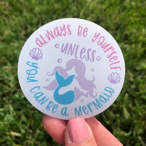 Mermaid Waterproof Sticker: Summer Tumbler Decal