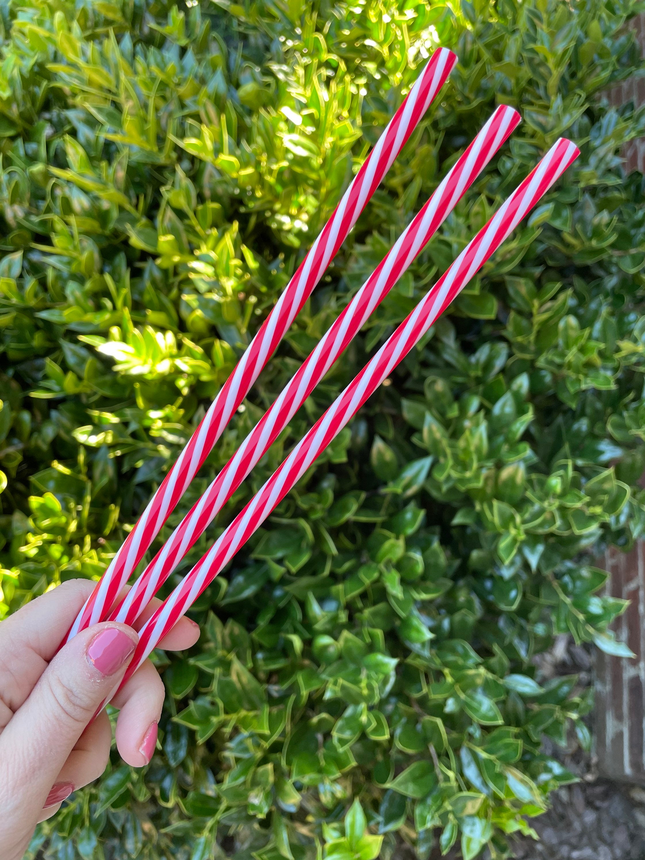 Christmas Straws Candy Cane Reusable Straws Reusable Straws Etsy