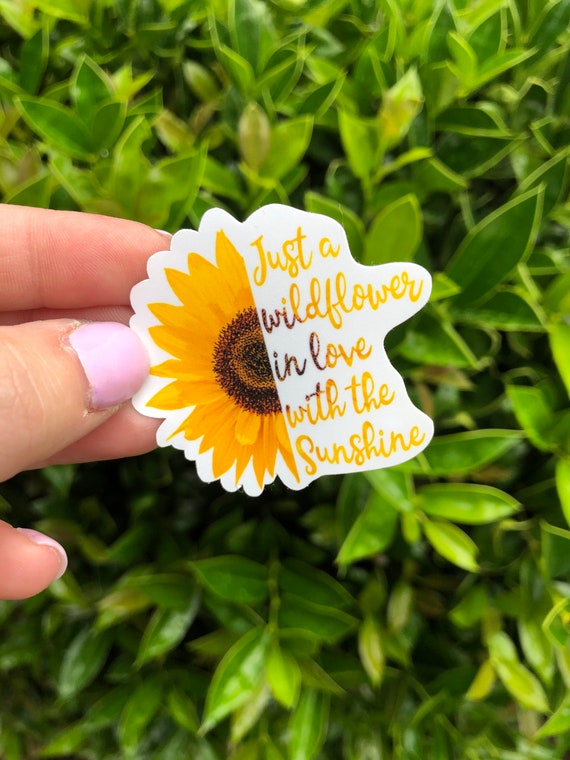 Sunflower Sticker: Waterproof Vinyl Decal for Tumblers, Laptops