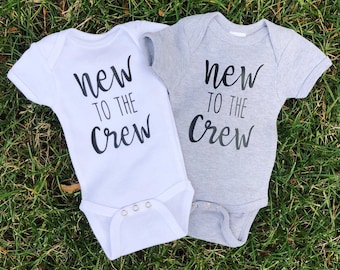 New to the Crew, Baby Announcement Onesie, Baby Boy Take home outfit, Baby Girl, Baby Shower Gift