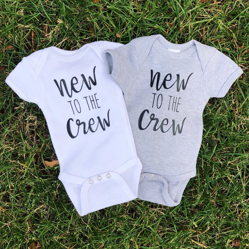 New to the Crew, Baby Announcement Onesie, Baby Boy Take home outfit,…