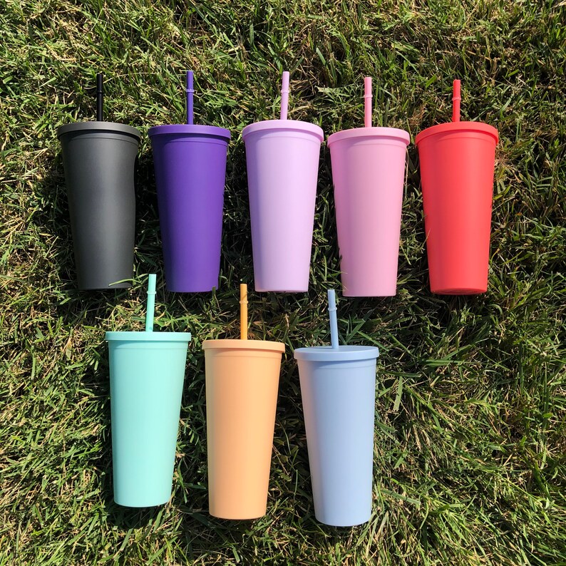 Personalized Matte Tumbler with Straw and Lid 22oz Tumbler Etsy