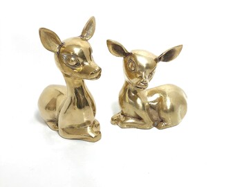 One Vintage 1983 Buck Deer Solid Brass Octagon Metal Pendant 4-42-1