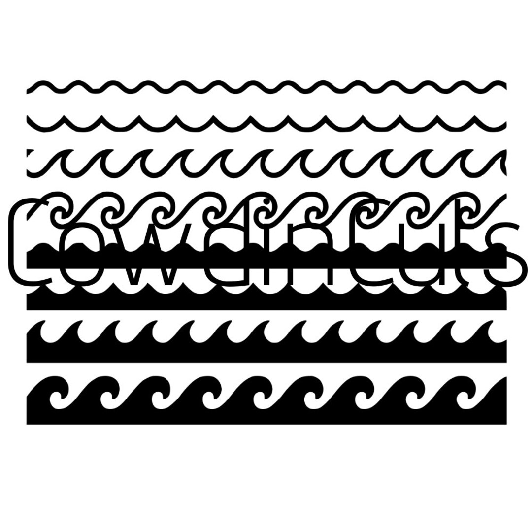 Ocean Waves Pattern Cut Files - Etsy