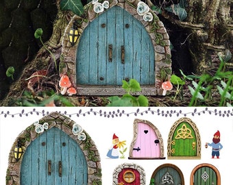 Enchanted Miniature Fairy Door: Wooden Ornaments for Garden Decor and Crafts