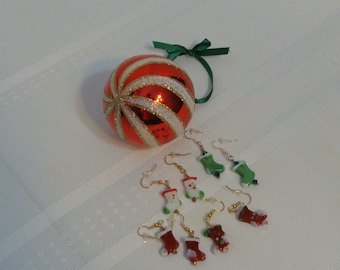 Christmas Stocking earrings in various colors!