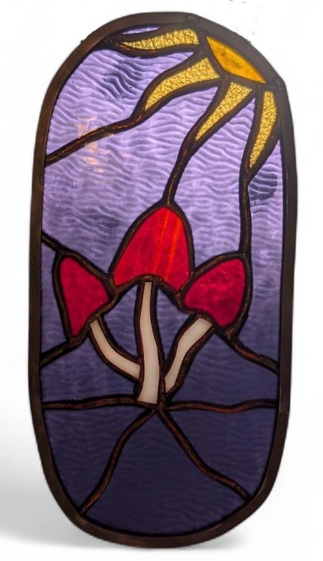 Stained Glass- Dancing Mushrooms Design - Etsy