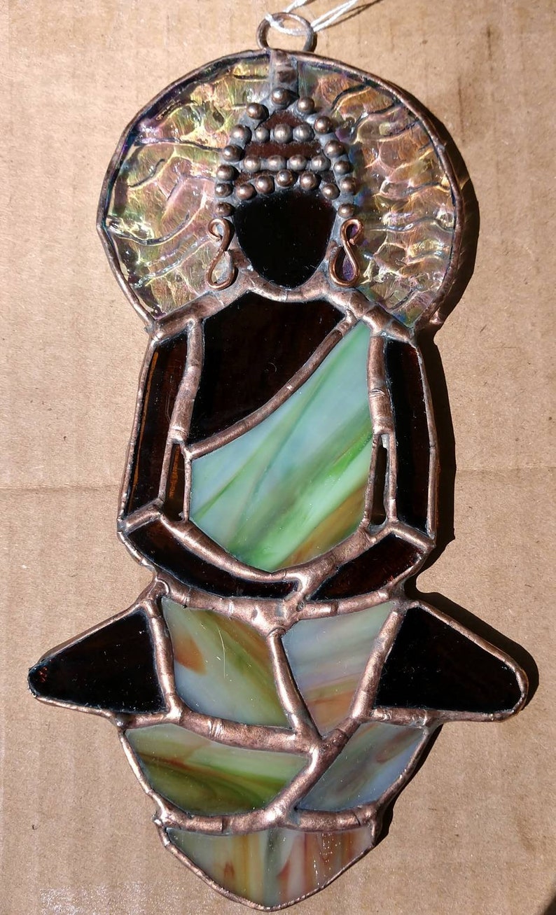 Stained Glass Buddha suncatcher Etsy