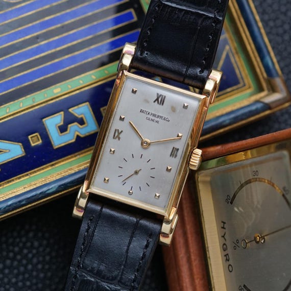 Patek Philippe Rare Ref. 2415 Rectangular 18k Yel… - image 5