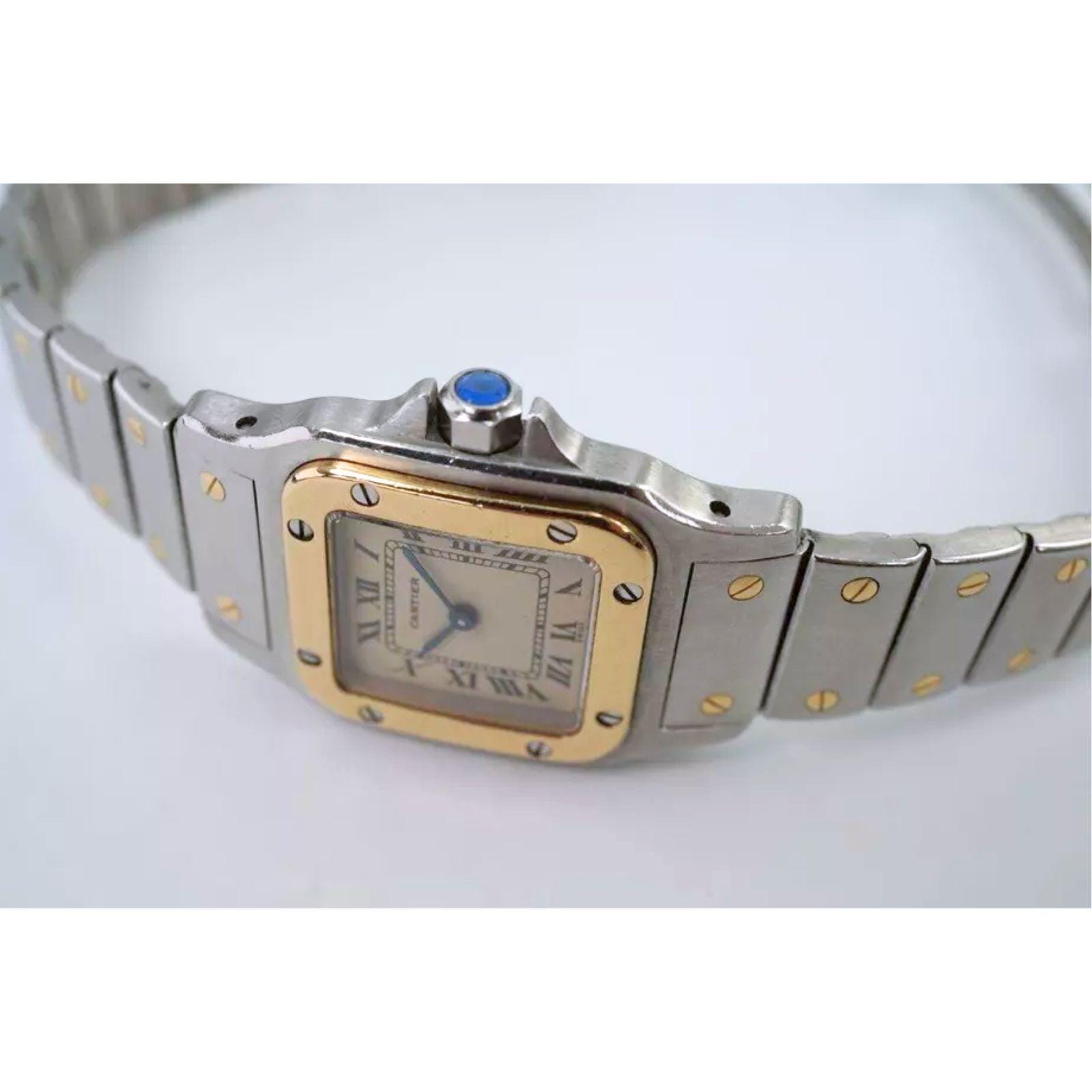 新品 大人気商品  Cartier Santos Galbee 18k Yellow Gold & Steel Quartz Women's アニメ