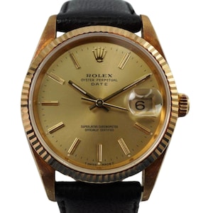 Rolex 15238 Date 18k Yellow Gold Award Watch Mint Box Papers Tags c. 1993