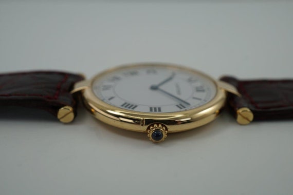 Cartier Vendome 18k Yellow Gold 30 mm White Roman… - image 5