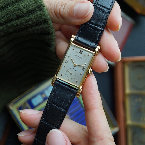 Patek Philippe Rare Ref. 2415 Rectangular 18k Yel… - image 3