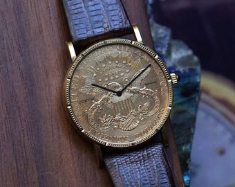 コルム 20ドル ゴールド 手巻き腕時計 1904年コイン - VHK#796 - Etsy 日本