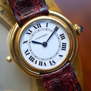 Cartier 18k Yellow Gold Vendome Small 26 mm Women’s Brazilian Import Marks Manual Wind 1980s