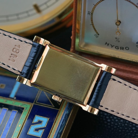 Patek Philippe Rare Ref. 2415 Rectangular 18k Yel… - image 9