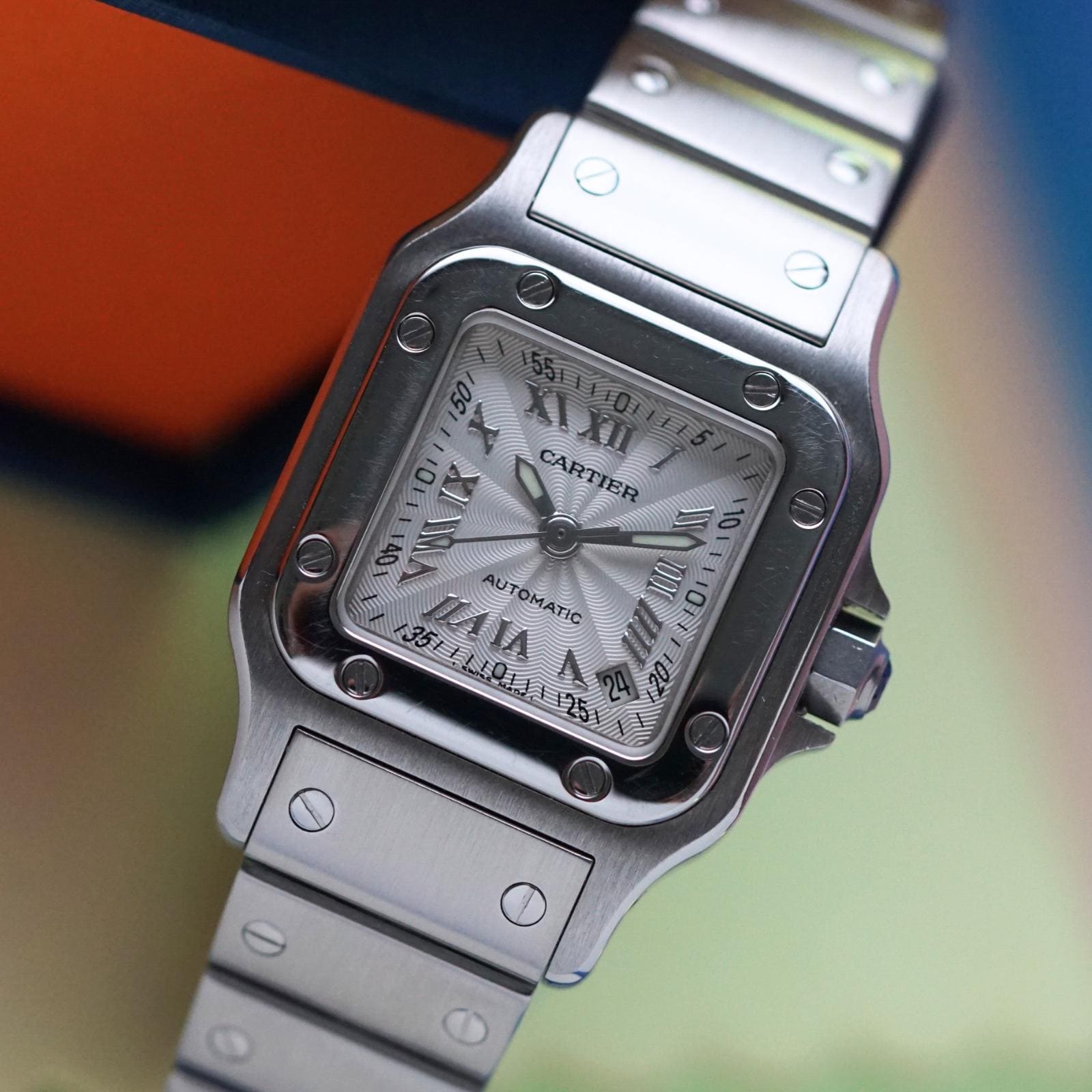 カルティエ サントス ガルベ スチール オートマティック 2423