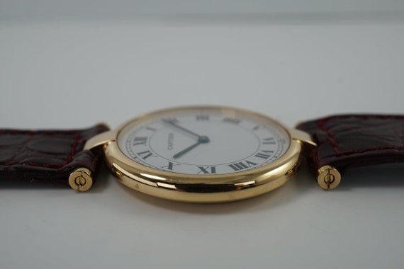 Cartier Vendome 18k Yellow Gold 30 mm White Roman… - image 6