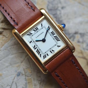Cartier Tank Paris Ref. 78087 Women's 20 mm 18k Yellow Gold w/ Deployment Manual Wind c. 1970s