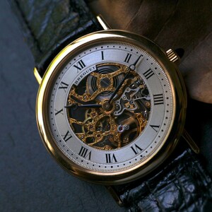 Breguet Classique Semi-Skeletonized 18k Yellow Gold Ultra-Thin 3020BA c. 1990s