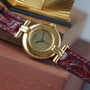Cartier Must de Cartier Colisee Mirror Sunburst Vermeil .925 Quartz 1980-90