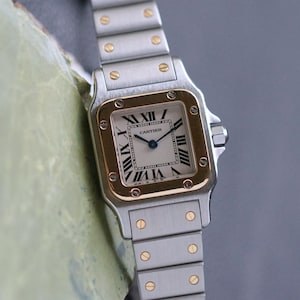 Cartier Santos Galbee Ref. 1567 Steel & 18k Yellow Gold Women’s Small 24mm 2000s