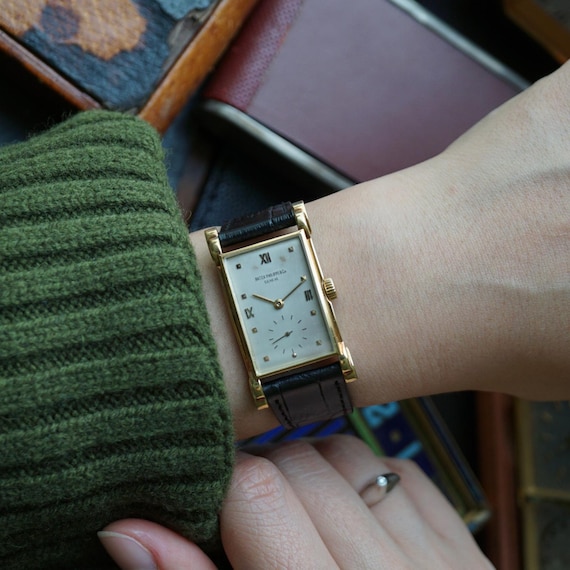 Patek Philippe Rare Ref. 2415 Rectangular 18k Yel… - image 2