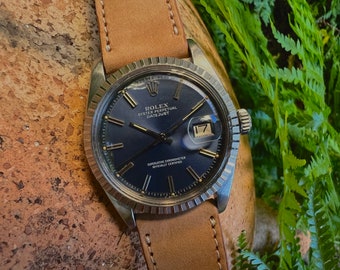 Rolex 1603 Datejust 36mm Blue Stainless Steel 1977 Vintage