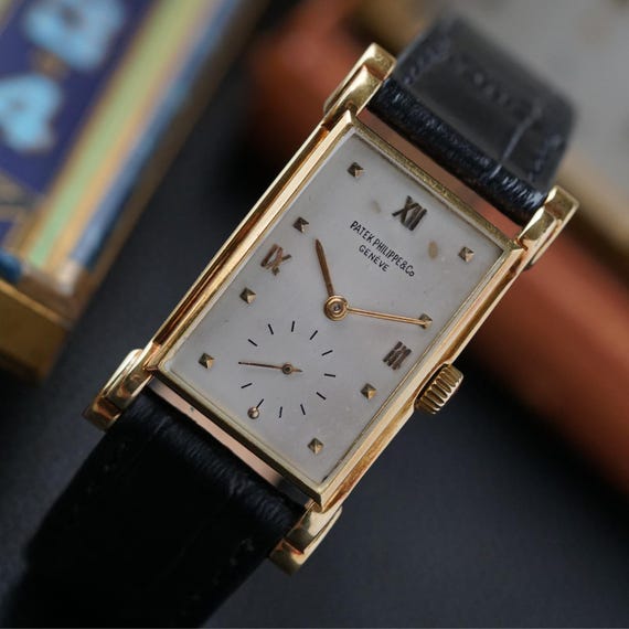 Patek Philippe Rare Ref. 2415 Rectangular 18k Yel… - image 1