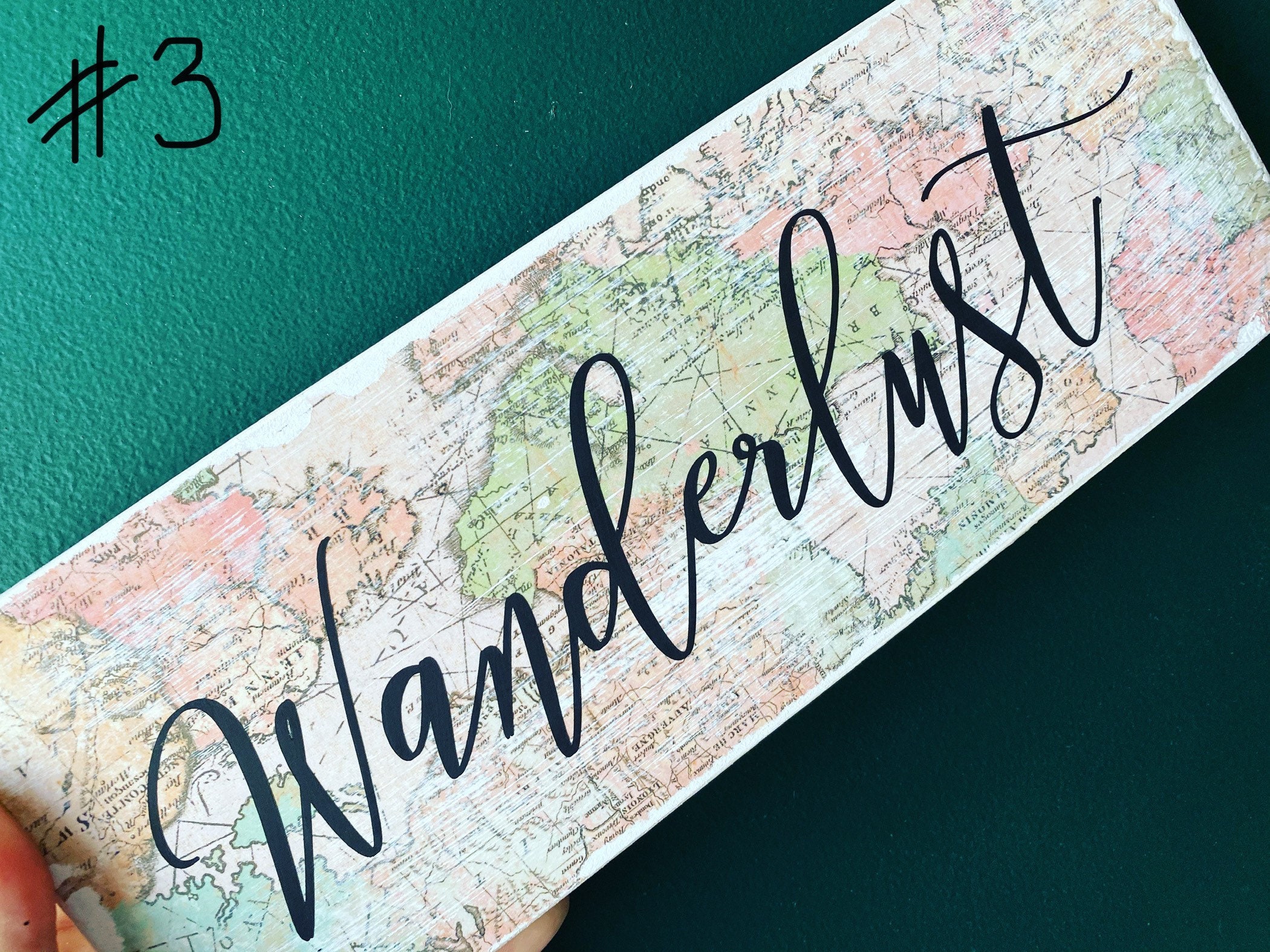 Wanderlust Sign. Travel Decor. Travel Sign. Map Decor. Etsy