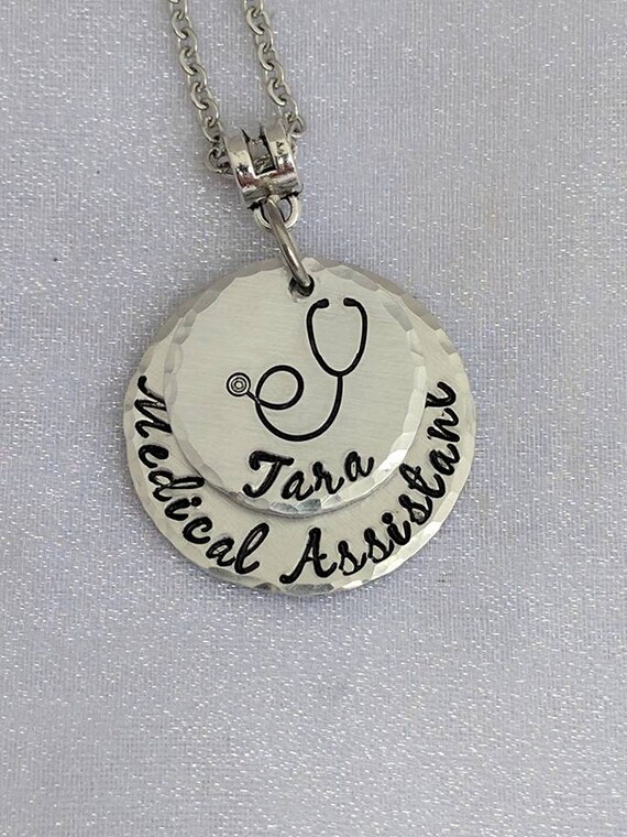 Items similar to Medical Assistant Necklace Personalized Necklace