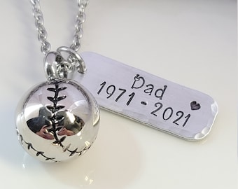 Baseball Urn, Cremation Urn, Ashes Necklace, Keepsake, Personalized, Grief Gift, Memorial Gift, Urn Jewelry, Sympathy Gift, In Loving Memory