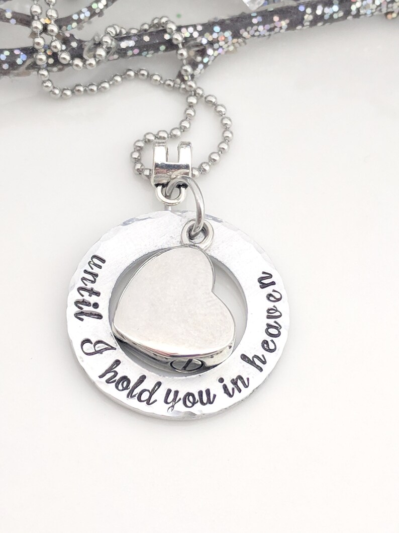 Ashes Keepsake Until I Hold You In Heaven Urn Jewelry Heart Image 0