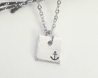 Anchor Necklace, Military, Thinking of You Gift, Bootcamp, Deployment, Navy Mom, Navy Wife, Navy Girlfriend, Gift from Son, Going Away Gift