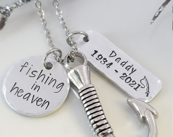 Fisherman Urn - Cremation Keepsake - Fish Hook Urn - Fishing in Heaven - Personalized Urn Necklace - Ashes Necklace