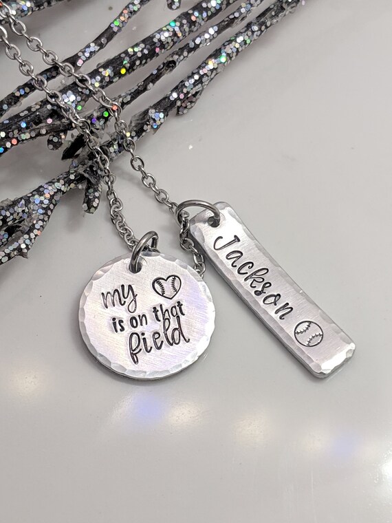 etsy baseball necklace