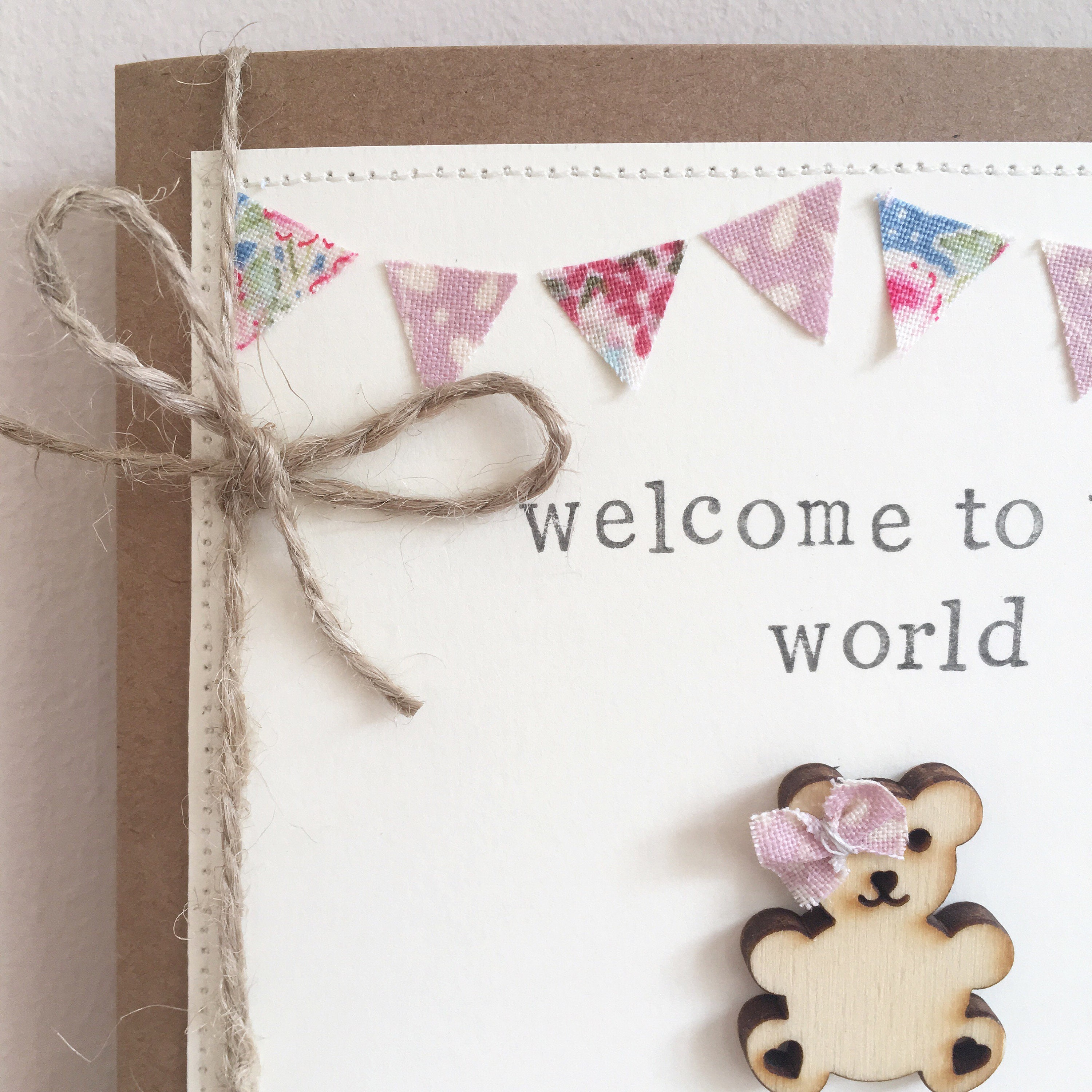 Welcome to the world / new baby card / baby girl card ...