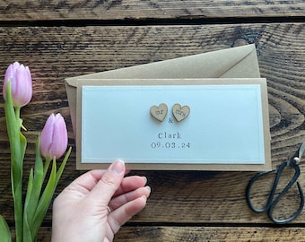 portefeuille personnalisé vintage pour mariage | Mariage de M. et Mme | Portefeuille rustique