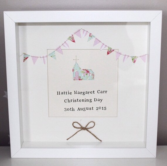 Personalised Christening Picture Gift Shabby Chic Rustic Etsy